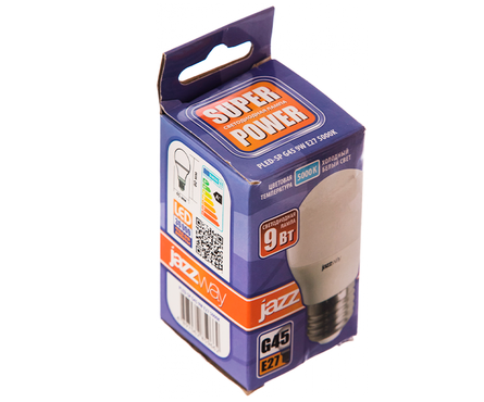 Лампа светодиодная 9Вт Шар Е27 5000К 820лм JazzWay 2859662A Фотография_1