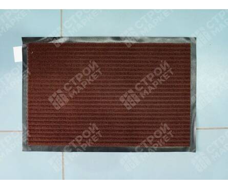 Коврик придверный 60х90 см ребристый коричневый Фотография_1