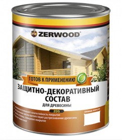 Защитно-декоративный состав Zerwood ZDS, бесцветный, 0.85 л  Фотография_0