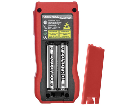Лазерный дальномер CONDTROL Smart 60, дальность 0.05- 60 м, батарейки ААА Фотография_3