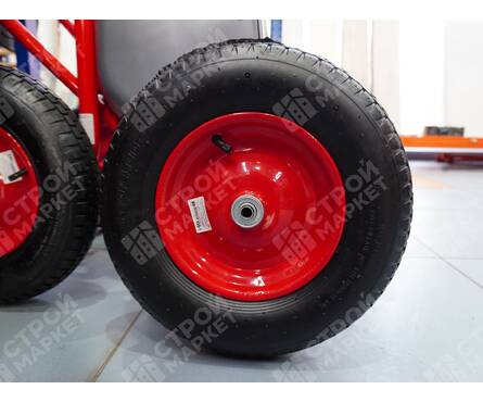 Колесо для одноколесной тачки, усиленной, 4.00-8, камерное, с подшипником, обод метал, 400 мм Фотография_1