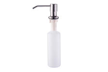 Дозатор для жидкого мыла LEDEME 405-1/L врезной, сатин/пластик, 400 мл 