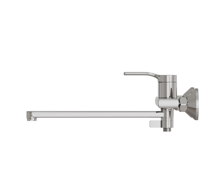 Смеситель для ванны однорычажный MIXLINE длинный гусак хром 35к Flat ML40-02 Фотография_2