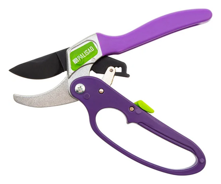 Секатор прямого реза, 200 мм, храповой механизм, металлические обрезиненные рукоятки PALISAD Фотография_1