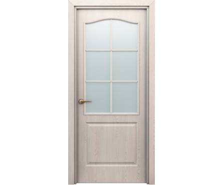 Дверное полотно Классика ДО лам. беленый дуб со стеклом 900*2000 мм Фотография_0
