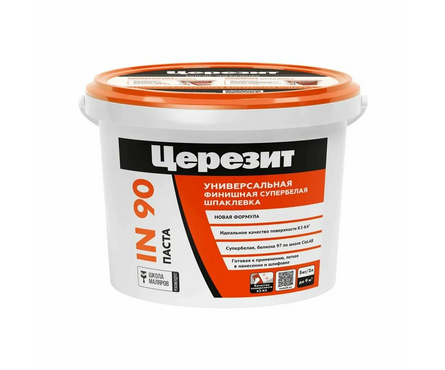 Шпаклевка готовая финишная полимерная ЦЕРЕЗИТ IN90 Pasta 5 кг Фотография_0