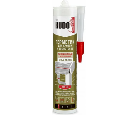 Герметик KUDO KSK-141 для кровли, белый, 280 мл Фотография_0