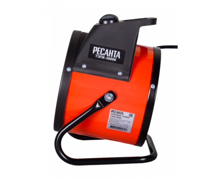 Тепловая пушка электрическая 3.0 кВт/220 В/30 м² ТЭПК-3000K (керам. нагреватель, круглая) РЕСАНТА Фотография_2