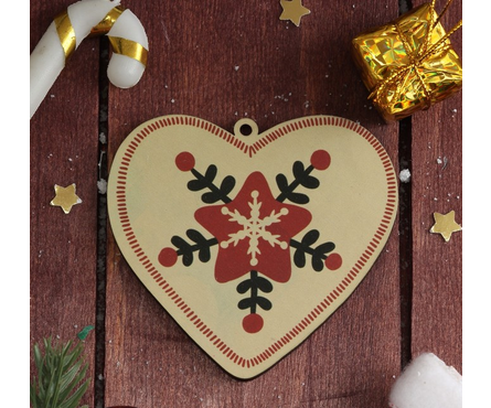 Подвеска новогодняя Ёлочные украшения 6х5 см (6 шт/уп) Фотография_4