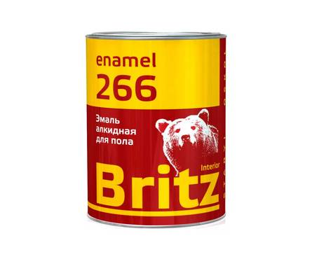 Эмаль для пола ПФ-266 золотисто-коричневая BRITZ 1.9 кг Фотография_0