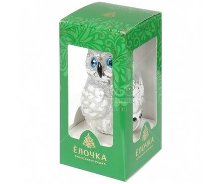 Елочное украшение Елочка Сова С1670, стекло Фотография_1