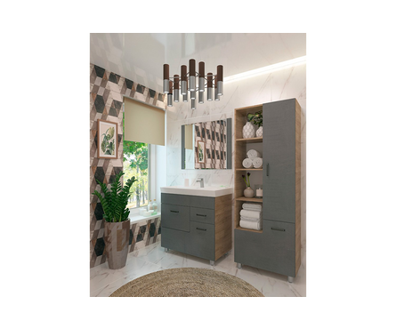 Зеркало EVAGOLD Катерина 80 серый камень Фотография_1