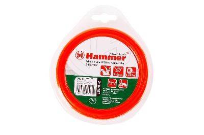 Леска триммерная Hammer Flex 216-107 TL ROUND 3.0мм*15м  круглый, красный (10)