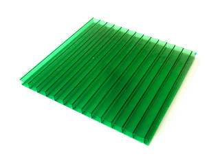 Сотовый поликарбонат POLYNEX 4мм Зеленый (12х2,1) Фотография_0