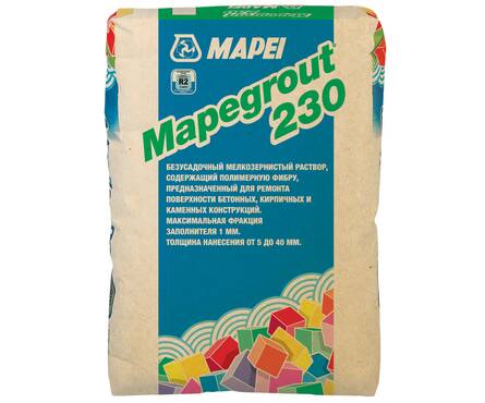 Смесь ремонтная для бетона мелкозернистая МАПЕИ Mapegrout 230 (от 5 до 40 мм) 25 кг  Фотография_0