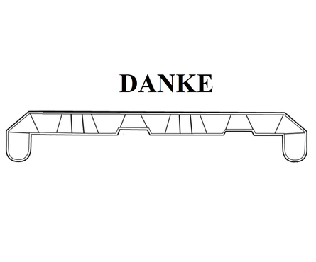 Подоконник Danke Standart шириной 500 мм с двумя капиносами в ассортименте Фотография_4