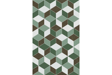 Декор Веста зеленый 02, 250х400х8 мм 
