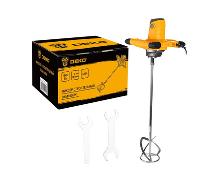 Миксер 1600 Вт, 0-800 об/мин, рег. оборотов, венчик 120 мм DKM1600W DEKO Фотография_1