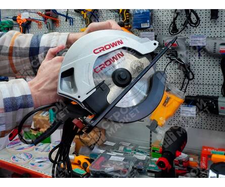 Пила циркулярная (дисковая) CROWN CT15187-165 1200 Вт, 5500 об/мин, пропил 54 мм, диск 160/165 мм   Фотография_8