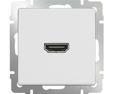 Розетка HDMI В Рамку Одинарная Белый IP20 Универс Werkel Фотография_0