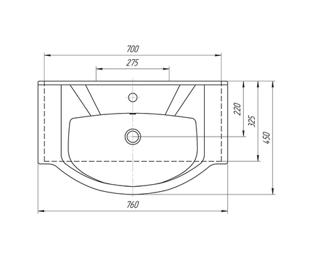 Тумба для ванной MixLine «Этьен 75», с умывальником «Элеганс - 75», белая  Фотография_4