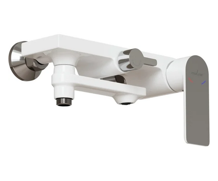 Душевая система (см-ль 35к с изл+лейка 1поз.+душ.шланг+тропич.душ) ML33-06 белый/хром MIXLINE Фотография_2