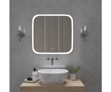 Зеркало 700х680 мм Стив сенсорный выкл. светодиод. подсветка MIXLINE Фотография_3