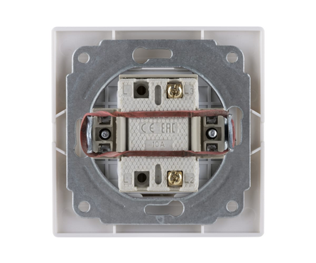 Выключатель 1-кл белый 10А Таймыр TDM Фотография_2