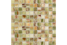 Мозаика Caramelle Mosaic Pietrine Onice Jade Verde полированная, 298х298х7 мм, чип 23х23 мм