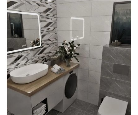 Декор Verdi белый 300х600х9 мм 1-й сорт Фотография_1