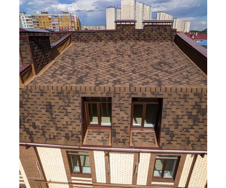 Черепица кровельная гибкая Оптима Аккорд коричневая ТЕХНОНИКОЛЬ Shinglas 3 м²/уп Фотография_2