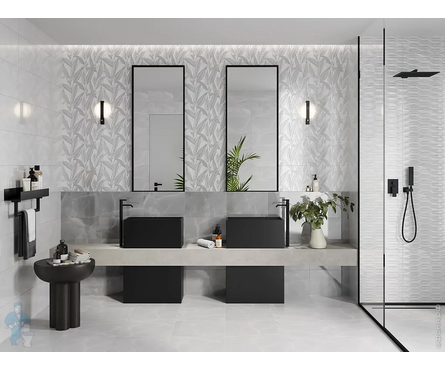 Плитка облицовочная верх 01 Эдем белая 250х400х8 мм 1-й сорт Фотография_1