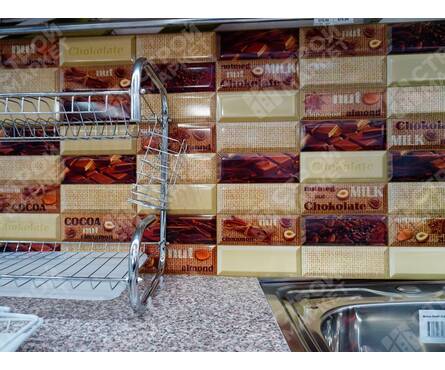 Панель ПВХ Плитка Шоколад 0.4 мм, 957х477 мм (0.4564 м²)  Фотография_2