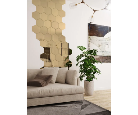 Зеркальная бронзовая плитка Сота, матовая, с фацетом, 200х173 мм Фотография_2