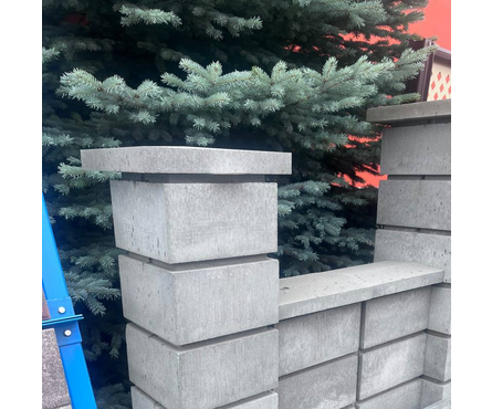 Крышка бетонная плоская четырехскатная 380x380x50 мм Фотография_1