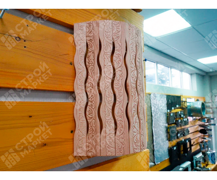 Абажур настенный для бани и сауны угловой Цветы 31х9х22 см липа Фотография_3