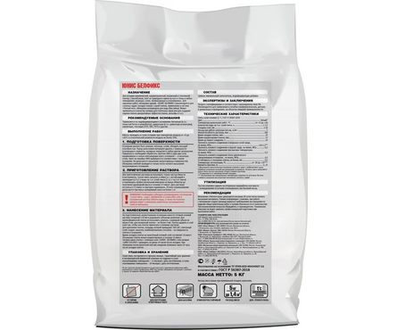 Клей плиточный ЮНИС Белфикс белый С1Т 5 кг  Фотография_1