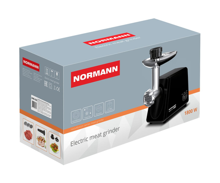 Мясорубка электрическая 1800 Вт, решетка 3/5/7 мм, реверс AMG-352 NORMANN Фотография_6