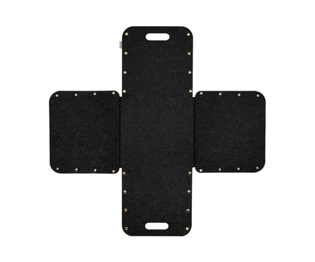 Корзина фетровая для хранения 27 л 30х30х30 см темно-серая Фотография_2