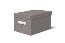 Коробка картонная для хранения 18х27х15 см с крышкой серая BASIC