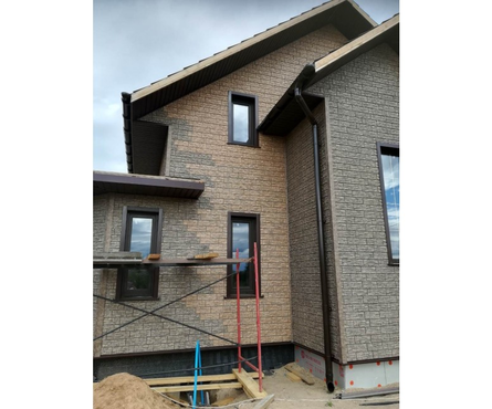 Панель фасадная Сланец Стоун-Хаус светло-серый 0.225х3.0 м Ю-ПЛАСТ Фотография_1