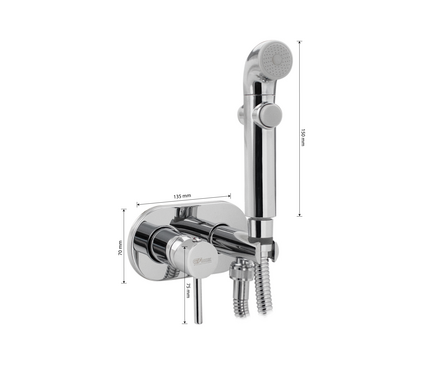 Смеситель с гигиенической лейкой встраиваемый хром 2062 GFmark Фотография_1
