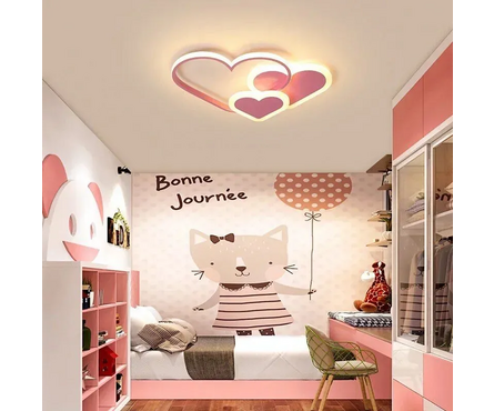 Люстра детская Мелодия Света Сердце 0978C-600, 30W, PK Фотография_2