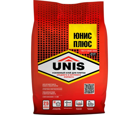 Клей плиточный ЮНИС Плюс С1Т 5 кг Фотография_0