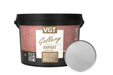 Покрытие декоративное бархатный эффект серебристо-белое VGT Gallery Бархат 1 кг