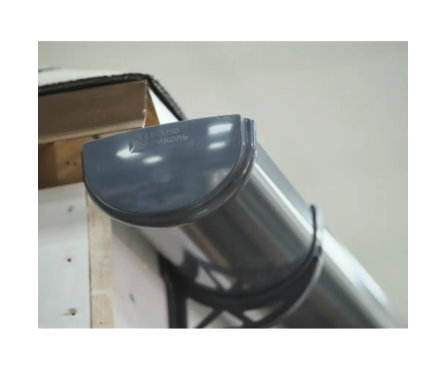 Заглушка желоба ТехноНИКОЛЬ ПВХ ОПТИМА, 120x80 мм, серый Фотография_2