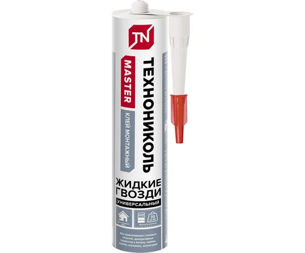 Клей монтажный универсальный акриловый ТЕХНОНИКОЛЬ МАСТЕР 280 г прозрачный  Фотография_0