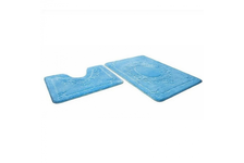 Набор ковриков SHAHINTEX ЭКО для ванной, голубой,  45x71 см, 45x43 см