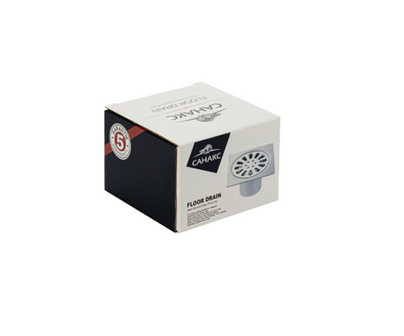 Трап сливной вертикальный выход D 50 мм нержавейка с гидрозатвором Сатин 100х100 мм Фотография_4