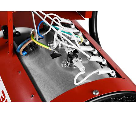 Тепловая пушка ЗУБР электрическая, 3/1,5 кВт, 220 В, гладкий нержавеющий ТЭН, термостат Фотография_4